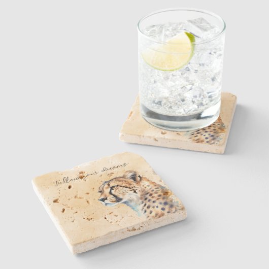 Cheetah Steinuntersetzer (Seitenansicht)