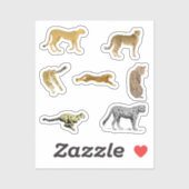 Cheetah Stickers Aufkleber (Blatt)