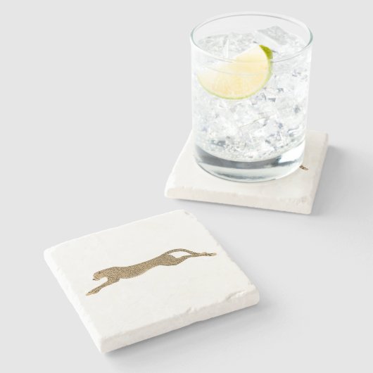 Cheetah Stone Untersetzer (Seitenansicht)