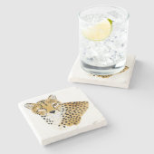 Cheetah Stone Untersetzer (Seitenansicht)