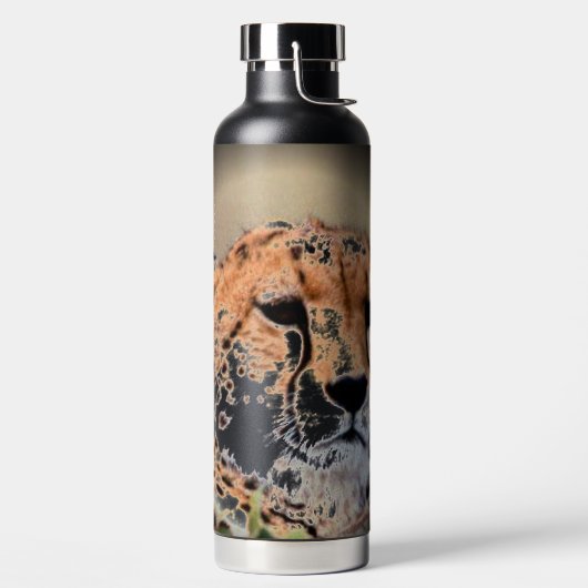 Cheetah Tear Marks Insulated Water Flasche (links)