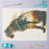 Cheetah über die entdeckte Digital Art Decoupage v Seidenpapier (Basteln)