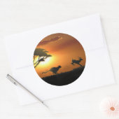 Cheetah und Gazelle Aufkleber (Umschlag)