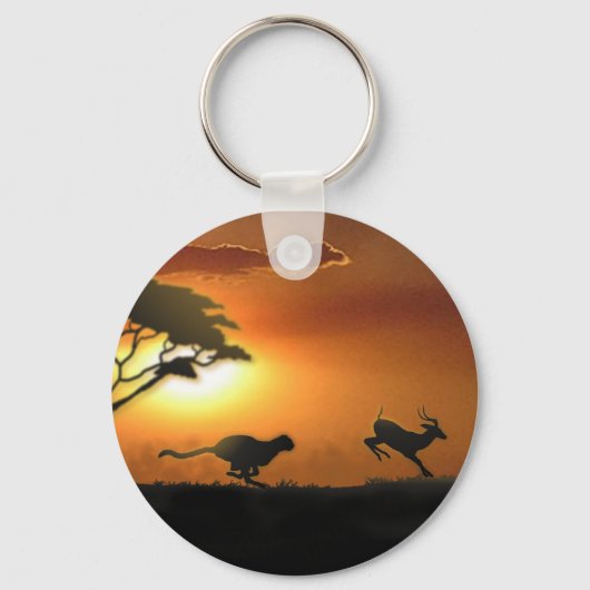 Cheetah und Gazelle Schlüsselanhänger (Vorderseite)