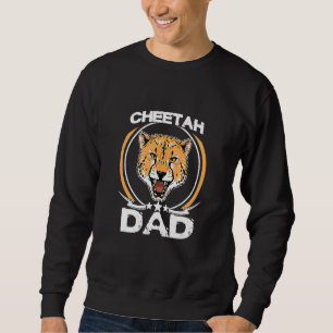 Cheetah Vater für Vatertag Süße Tier Vater für Män Sweatshirt