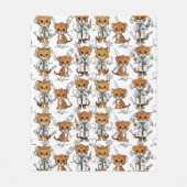 Cheetah Veterinary Print Fleecedecke (Vorderseite)
