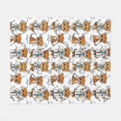 Cheetah Veterinary Print Fleecedecke (Vorderseite (Horizontal))