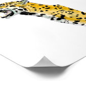 Cheetah Vintag Animal Poster (Ecke)