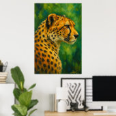 Cheetah Wall Decor Nature Lovers Poster (Heimbüro)