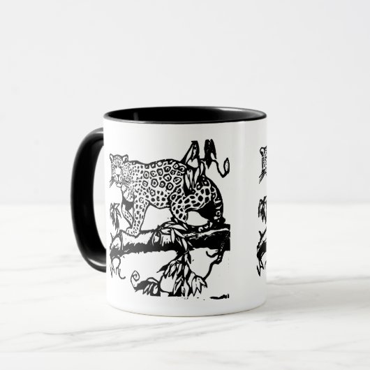 Cheetah Wild Animal Design - Atemberaubende Big Ca Tasse (Vorderseite Links)