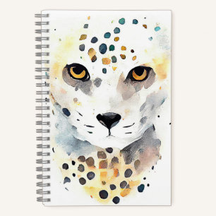 Cheetah Wild Animal Nature Wasserfarbe Malerei Notizblock
