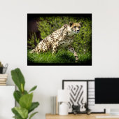 Cheetah Wild Cat Animal-Lover Wildlife Poster (Heimbüro)