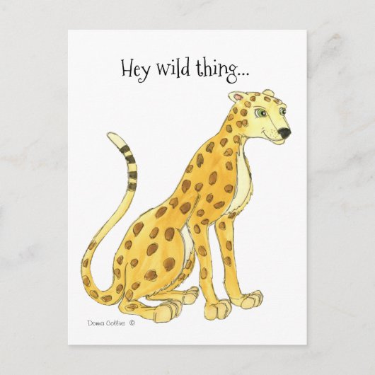 Cheetah Wild Sache Postcard Postkarte (Vorderseite)