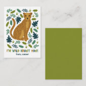 Cheetah Wild über Sie Klassenzimmer Valentine Card Begleitkarte (Vorne/Hinten)