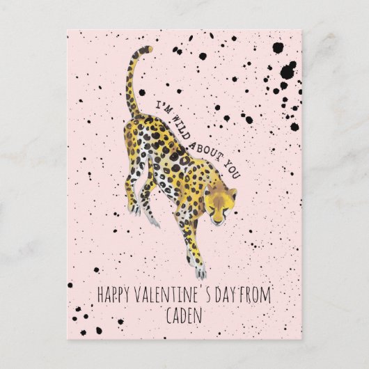 Cheetah Wild über Sie Unterricht Valentine Postkarte (Vorderseite)