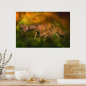 Cheetah World Art Poster/Print Poster (Küche)