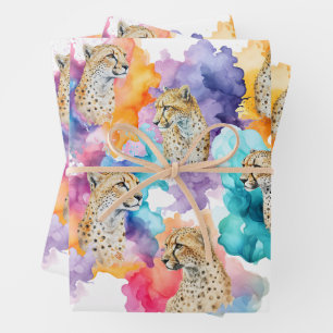 Cheetah Wrapping Paper Geschenkpapier Set
