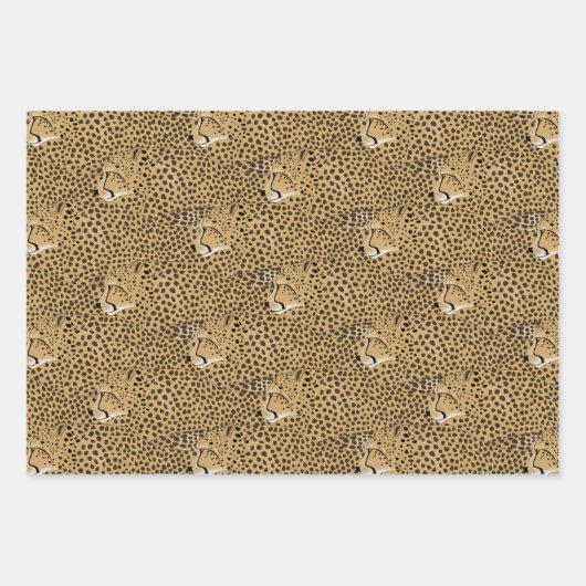 Cheetah Wrapping Paper Sheets Geschenkpapier Set (Vorderseite 2)