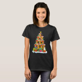 Cheetah Xmas Holiday Cheetah Christmas Tree T-Shirt (Vorne ganz)