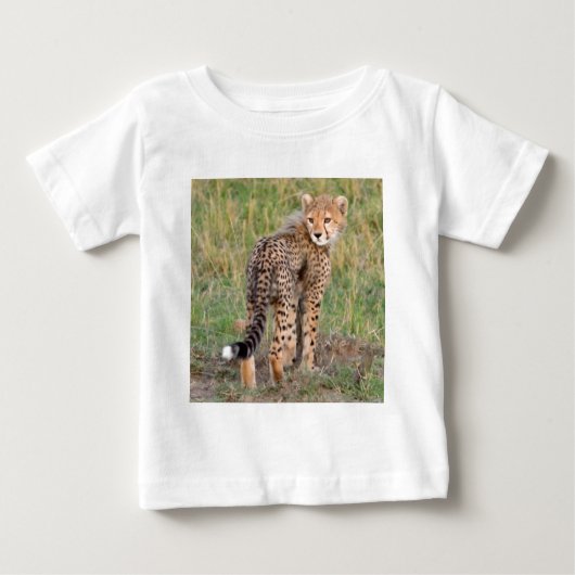 CheetahCubLookingAtYou.png Baby T-shirt (Vorderseite)