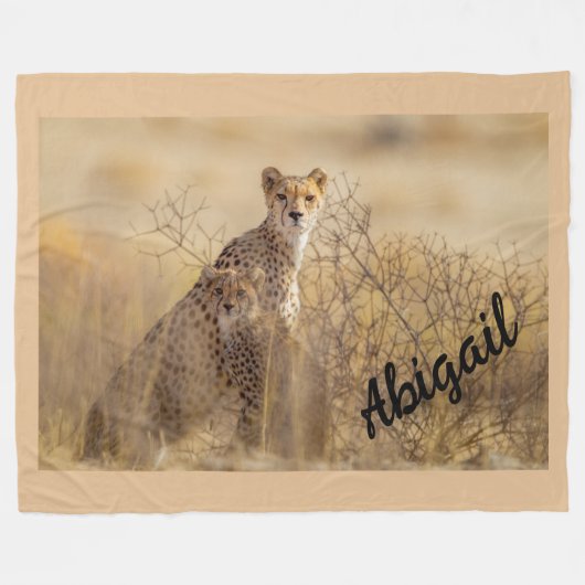 Cheetahs Fleecedecke (Vorderseite (Horizontal))