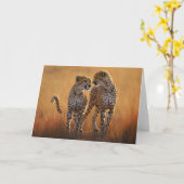 Cheetahs Grußkarte Karte (Gelbe Blume)