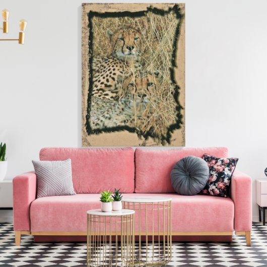 Cheetahs Leinwanddruck (Insitu (Wohnzimmer))