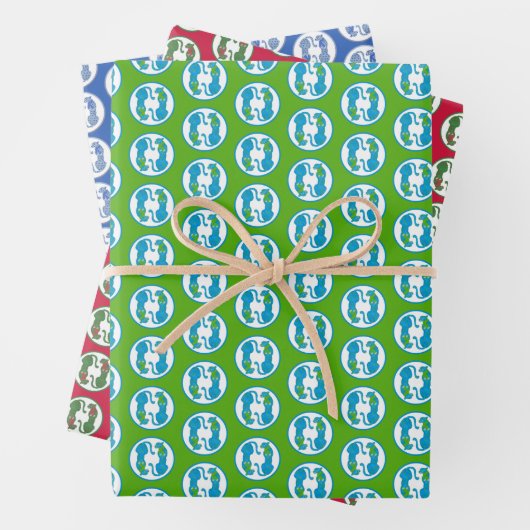 Cheetahs Wrapping Paper Flat Sheet Set of 3 Geschenkpapier Set (Beispiel)