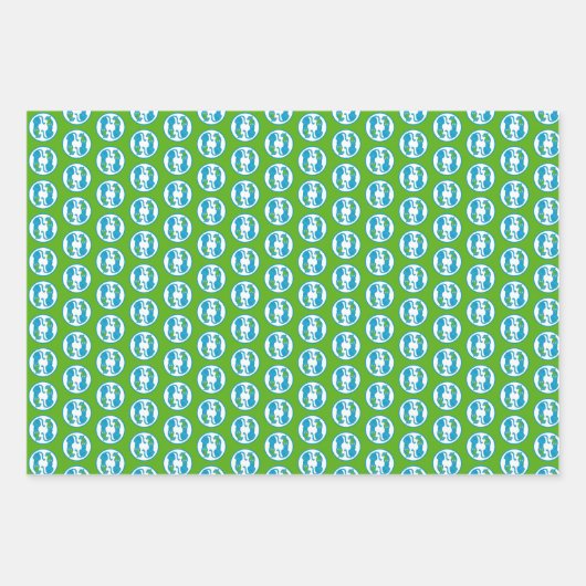 Cheetahs Wrapping Paper Flat Sheet Set of 3 Geschenkpapier Set (Vorderseite)