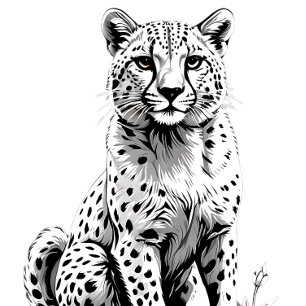 Cheetah's Zeitloser Sprint: Geschwindigkeit & Über T-Shirt