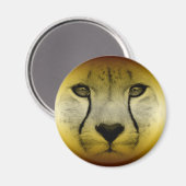 CHEETATISCHES GESICHT MAGNET (Vorderseite/Rückseite)