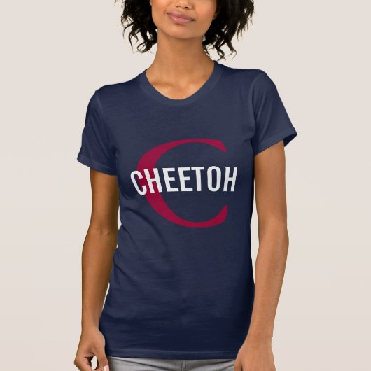 Cheetoh Katzen-Monogramm-Entwurf T-Shirt (Vorderseite)