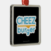 Cheezburger Logo (Farbe) Silbernes Ornament (Rechts)