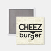 Cheezburger Logo (schwarz) Magnet (Vorderseite/Rückseite)