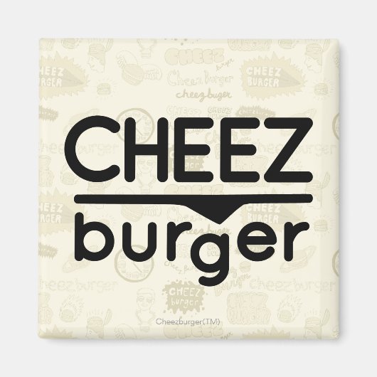 Cheezburger Logo (schwarz) Magnet (Vorne)