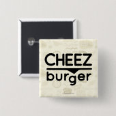 Cheezburger Logo (Schwarzes) Button (Vorne & Hinten)