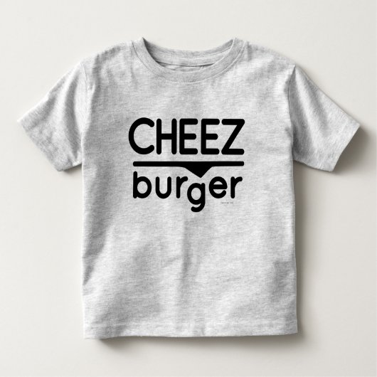 Cheezburger Logo (Schwarzes) Kleinkind T-shirt (Vorderseite)