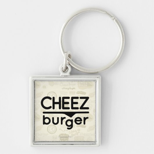 Cheezburger Logo (Schwarzes) Schlüsselanhänger (Vorne)