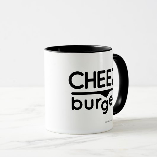 Cheezburger Logo (Schwarzes) Tasse (VorderseiteRechts)