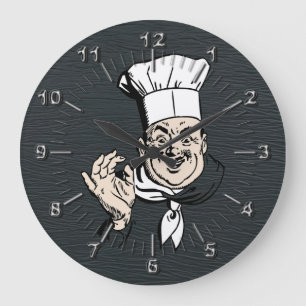 Chef approve große wanduhr