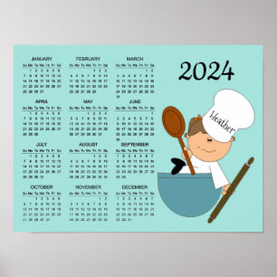 Chef Baker Design 2024 Kalenderposter Poster