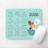 Chef Baker Design 2026 Kalender Mauspad (Mit Mouse)