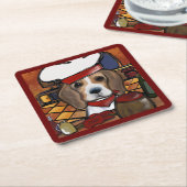 CHEF BEAGLE RECHTECKIGER PAPPUNTERSETZER (angewinkelt)