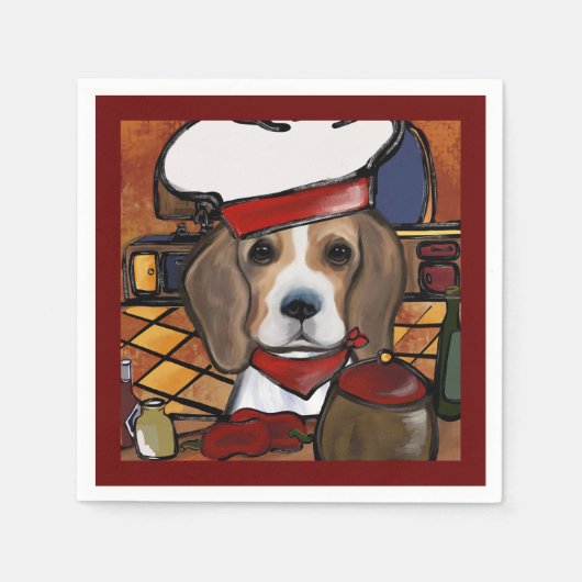 CHEF BEAGLE SERVIETTE (Vorderseite)