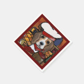 CHEF BEAGLE SERVIETTE (Ecke)