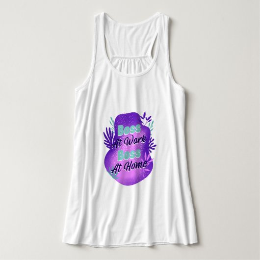 Chef bei der Arbeit Chef zu Hause Arbeitsmutter T- Tank Top (Design Vorderseite)