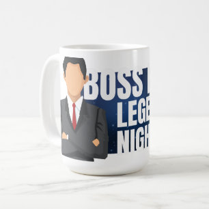 Chef bei Tag, Legende bei Nacht – Lustiger Chef-Zi Kaffeetasse
