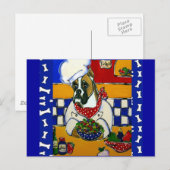 Chef Boxer Hund Postkarte (Vorne/Hinten)