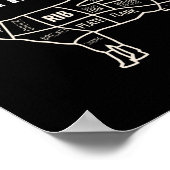 Chef Butcher Cook Bbq I'd Sous Vide That Cow Beef  Poster (Ecke)