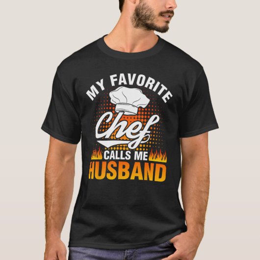 Chef Calls Me Husband Cooking Cook Culinary Graph T-Shirt (Vorderseite)